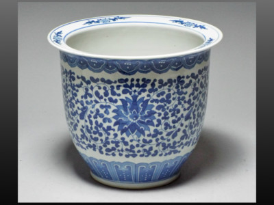 Japanische Vintage Imari Bonsaischale / B 27 × H 23,5 [cm] 2700 g
