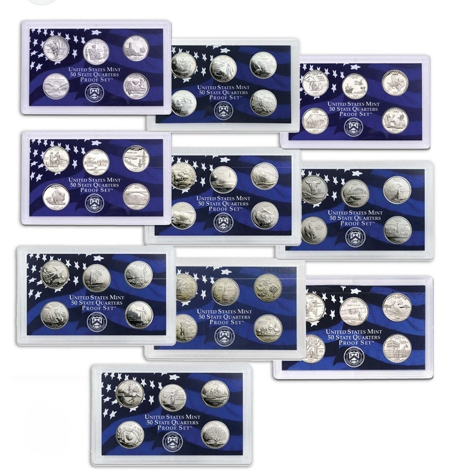 1999 - 2008 S Complete 50 State Proof Quarter Set OGP US Mint Box , COA Lot 2251 - Image 2 of 4