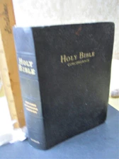 HOLY BIBLE With CONCORDANCE,1954, Color Illustrations,Family Register,Maps