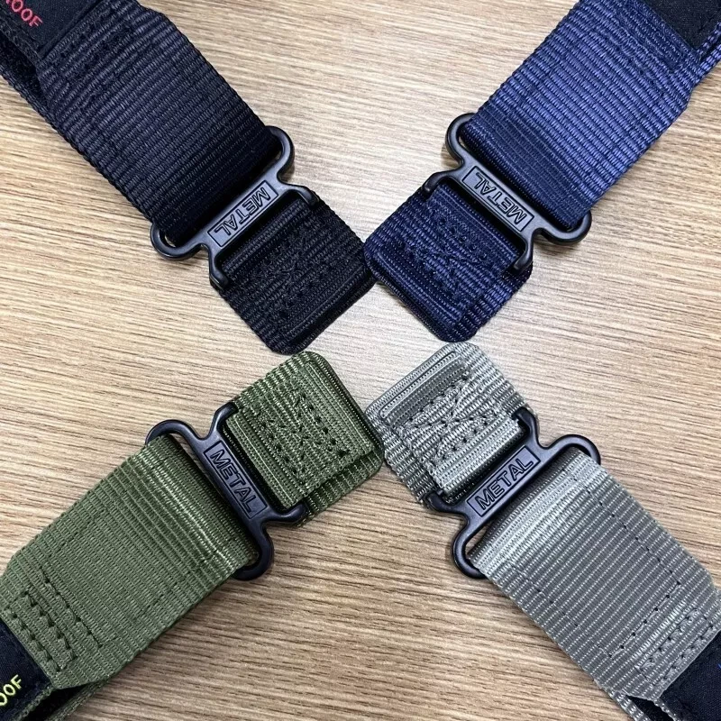 Correa de reloj de nailon 20 mm 22 mm correa de reloj gancho y bucle deportiva para Huawei Ticwatch1/pro Foto 4 de 4