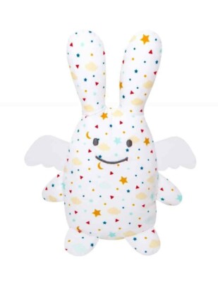 Trousselier Ange Lapin Etoiles avec Hochet 18 cm Doudou Naissance