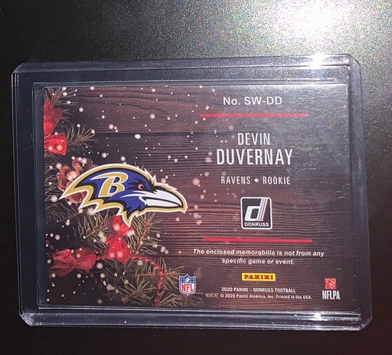 2020 Panini Donruss Rookie Sweaters Devin Duvernay RC Patch SP! RAVENS - Image 2 of 2