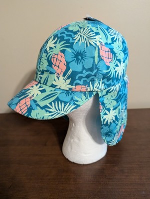 Carter's Child of Mine Toddler Floral Swim Legionnaire Hat Size 2-5T UPF 50+ NWT