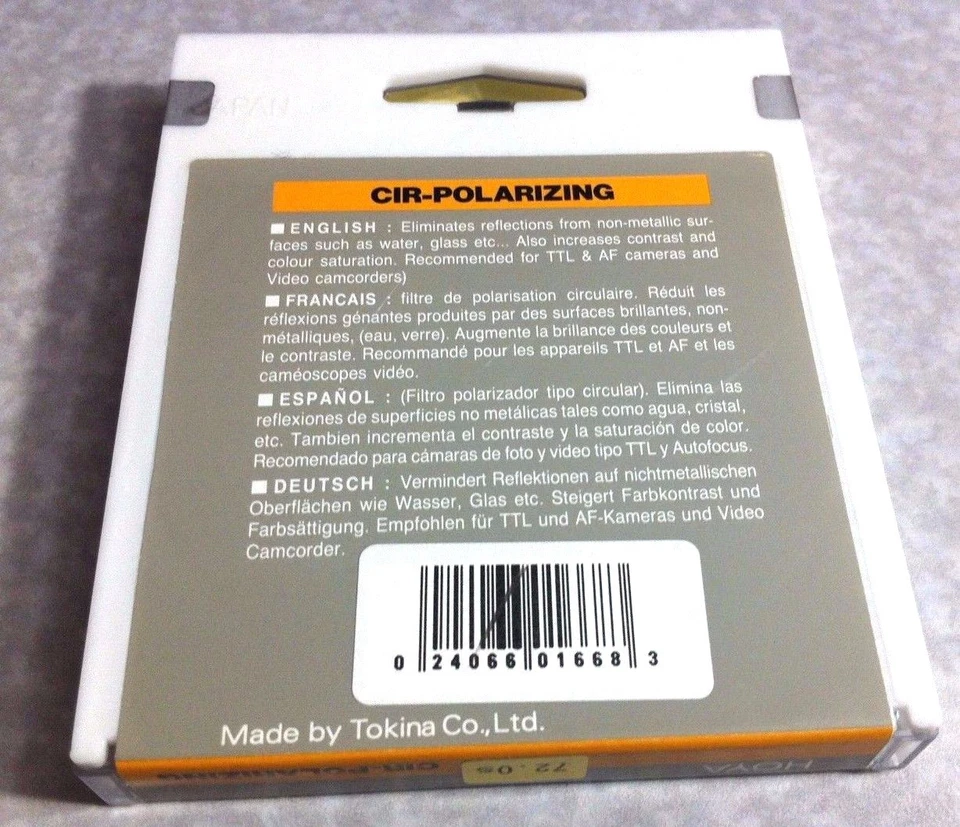 Genuine Hoya 72mm Circular Polarizing CPL Lens Filter 72 mm HMC Multi-coated CIR - Image 2 of 4