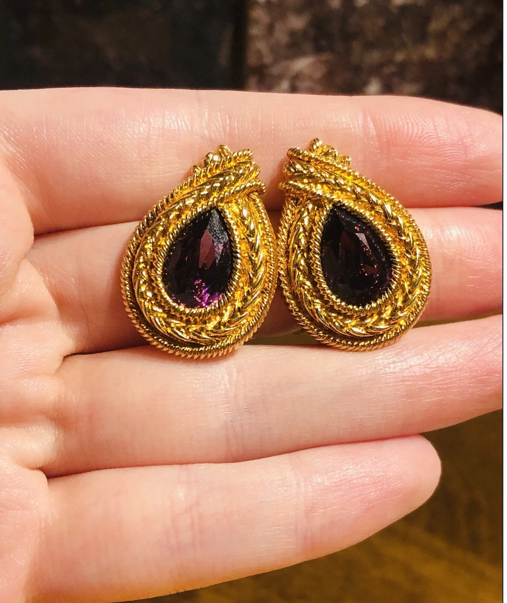 Gold crystal 2024 teardrop earrings