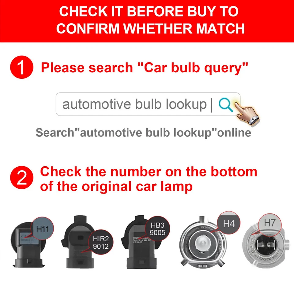 Светодиодная лампа ближнего света H7 для Mercedes-Benz GLA250 2015-2019 GLS450 2017-19 - Изображение 3 из 4