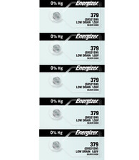 Energizer 379 SR521SW Button Cell Silver Oxide Watch Batteries 5 Pack 