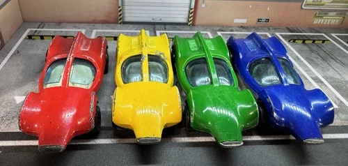 Lot Of 4 Hot Wheels Redlines-1973 Double Vision In Red, Blue, Green & Yellow