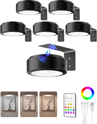 Picture Lights for Wall, 2000Mah Rechargeable Battery Magnetic Poster Lights wit