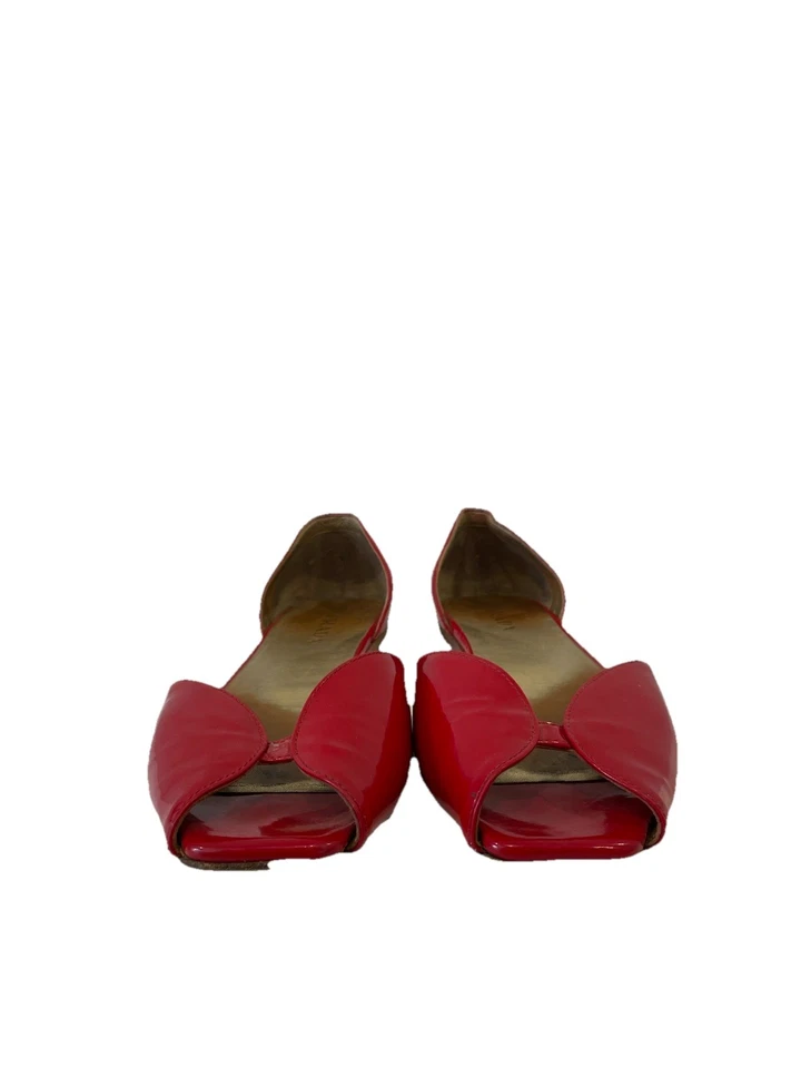 Zapatos de tacón H30#Prada para mujer de charol rojo punta abierta talla 39,5 hechos en Italia Foto 2 de 4