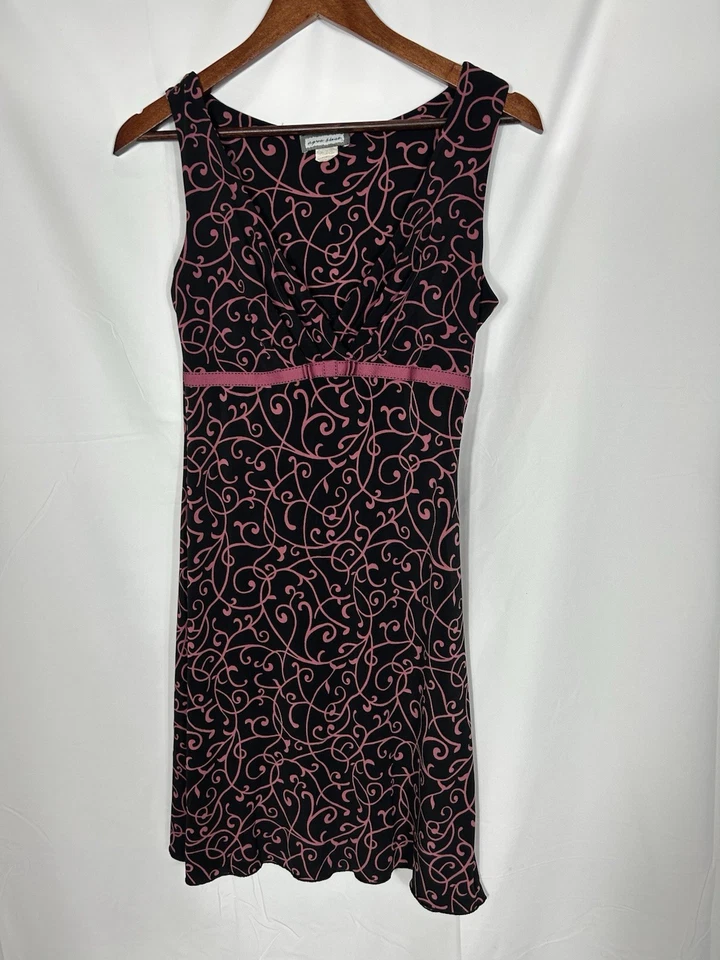 Vintage Y2K Babydoll Midi Dress Dark Floral Romantic Fairy Grunge Size M USA - Image 4 of 4