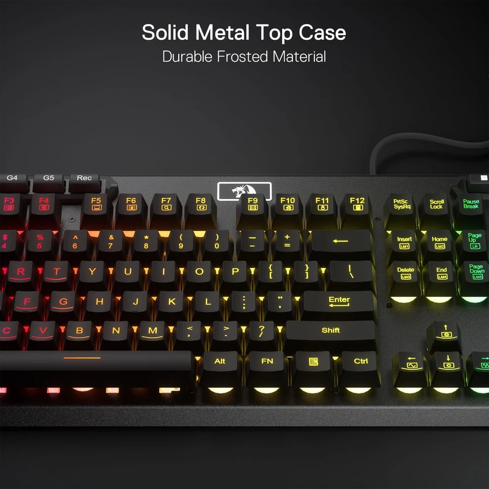 K513 RGB Membrane Gaming Keyboard, Standard 104 Keys Linear Mechanical-Feel K... - Image 3 of 4