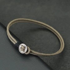Pulsera de cuerda náutica para hombre hecha a mano trenzada cuerda envolvente retro joyería delgada