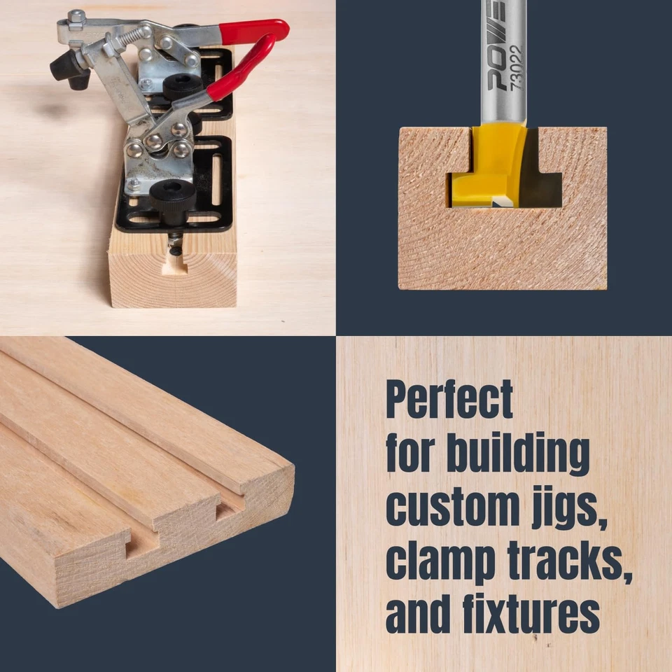 T Slot Router Bits 1/4 Shank, Carbide Tipped T Track Router Bit, Slatwall Router - Image 2 of 4