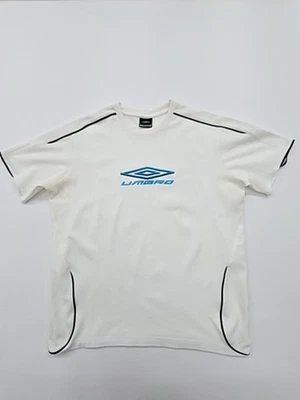T-shirt à col rond Umbro pour homme taille L en blanc avec bordure noire - Photo 1/4
