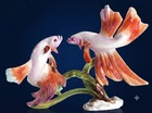 Vintage Rosenthal Kämpfende Fische Porcelain Figurine Fritz Heidenreich Germany