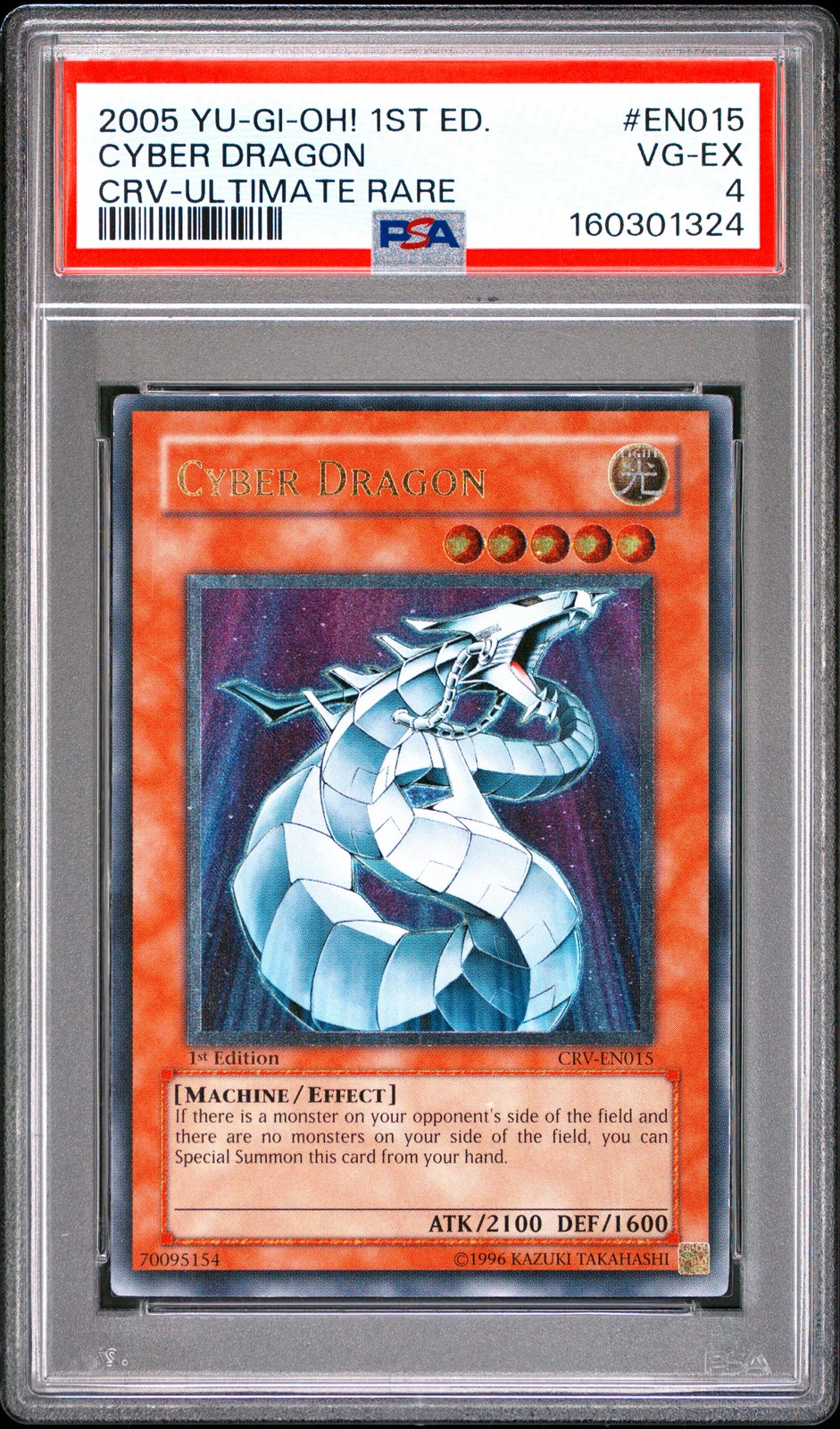 2005 YU-GI-OH! CRV-CYBERNETIC REVOLUTION #EN015 CYBER DRAGON PSA 4