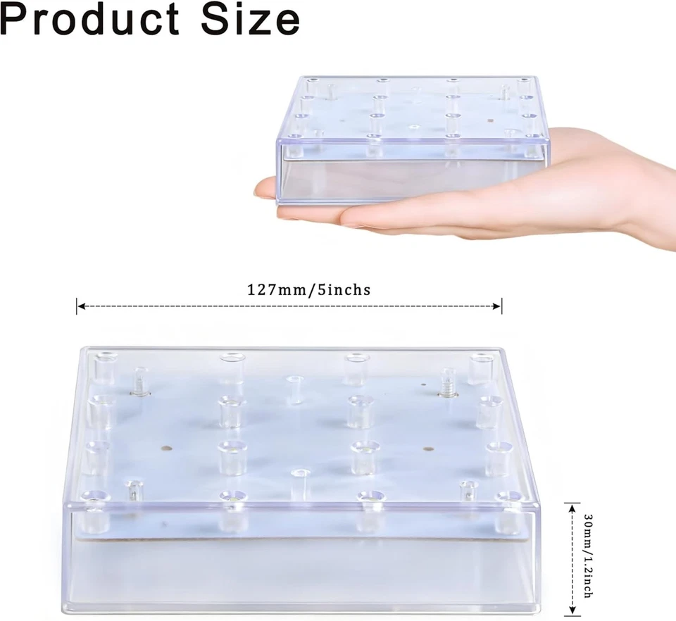 Base de luz LED - Placa de soporte de luz de pedestal de pantalla redonda de 6 pulgadas plana para llanto 3D Foto 3 de 4