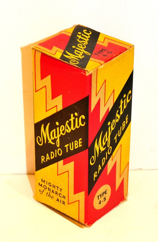 RARE Antique Radio Vacuum Tube Majestic 4-S Duodiode  -- GOOD FILAMENT