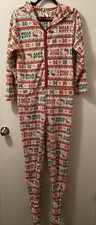 Hello Kitty One piece Pajamas Perfect for Christmas and Winter Adult Small EUC