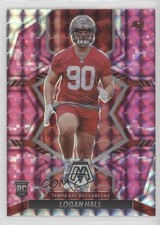 2022 Panini Mosaic Rookies Pink Camo Mosaic Prizm Logan Hall #380 7l6