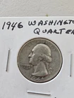 1946 Washington Quarter 25C Silver Circulated Uncertified US Coin