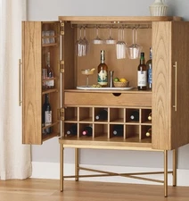 Member's Mark Moberly Bar Cabinet with Wine Rack Storage