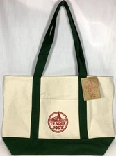 Trader Joe’s Canvas Tote Reusable Shopping Bag - LARGE GREEN - NEW!