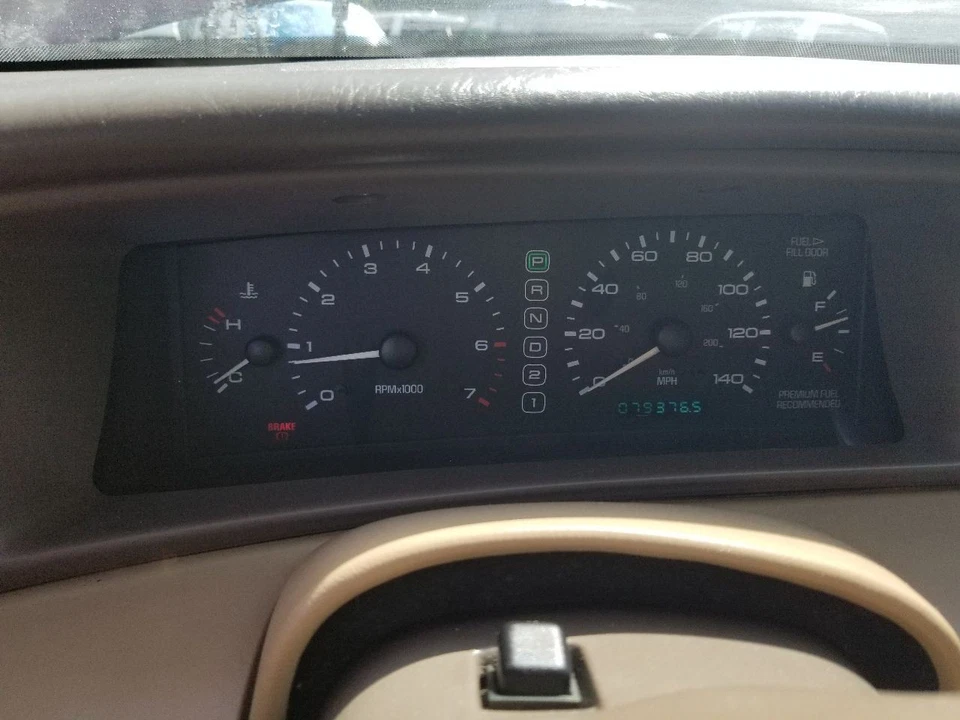 97 1997 LINCOLN MARK VIII 4,6 L VELOCÍMETRO CUADRO DE INSTRUMENTOS F7LF10849AG Foto 2 de 4