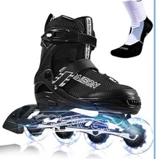 PAPAISON Adjustable Inline Skates for Kids and Adults Full Light Up Wheels