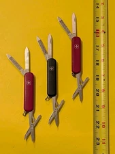 lot Of 3 Wenger Red And Black Esquire Swiss Army Knife