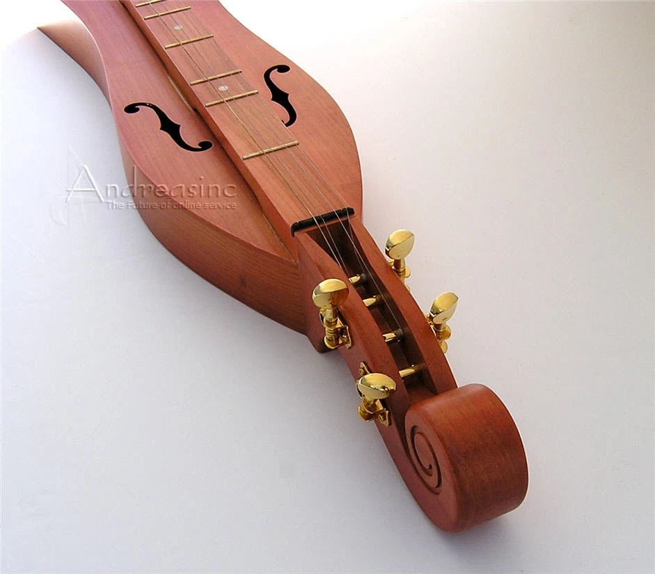 DULCIMER DE MONTAÑA CEREZA MACIZA EUROPEA CALIDAD PROFESIONAL con ESTUCHE Foto 3 de 4