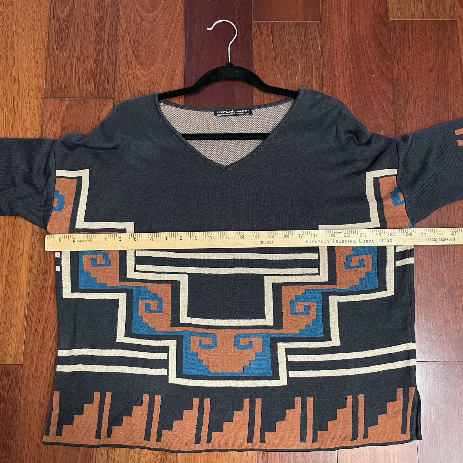 Peruvian Connection Tribal Aztec Pullover Sweater… - image 7