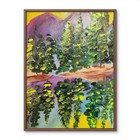 Original Abstract Forest Reflection Colorful  Wall Art Acrylic Canvas 11X14 — photo 1