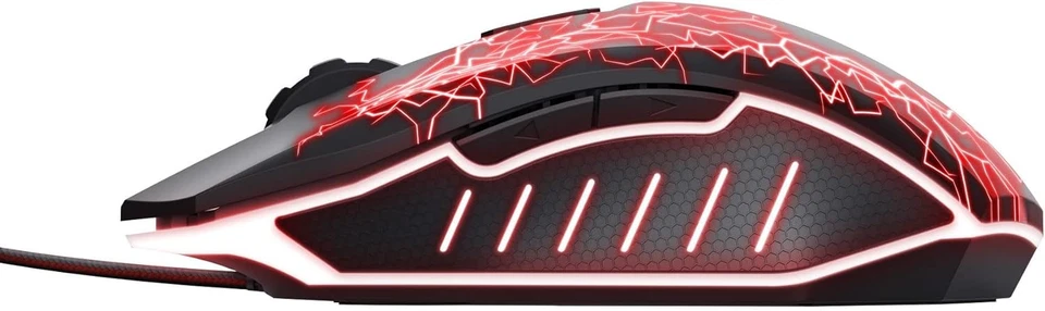 Trust Gaming GXT 105X Izza Illuminated Gaming Mouse, 800-4000 DPI, 6 Responsive  - Image 2 of 4
