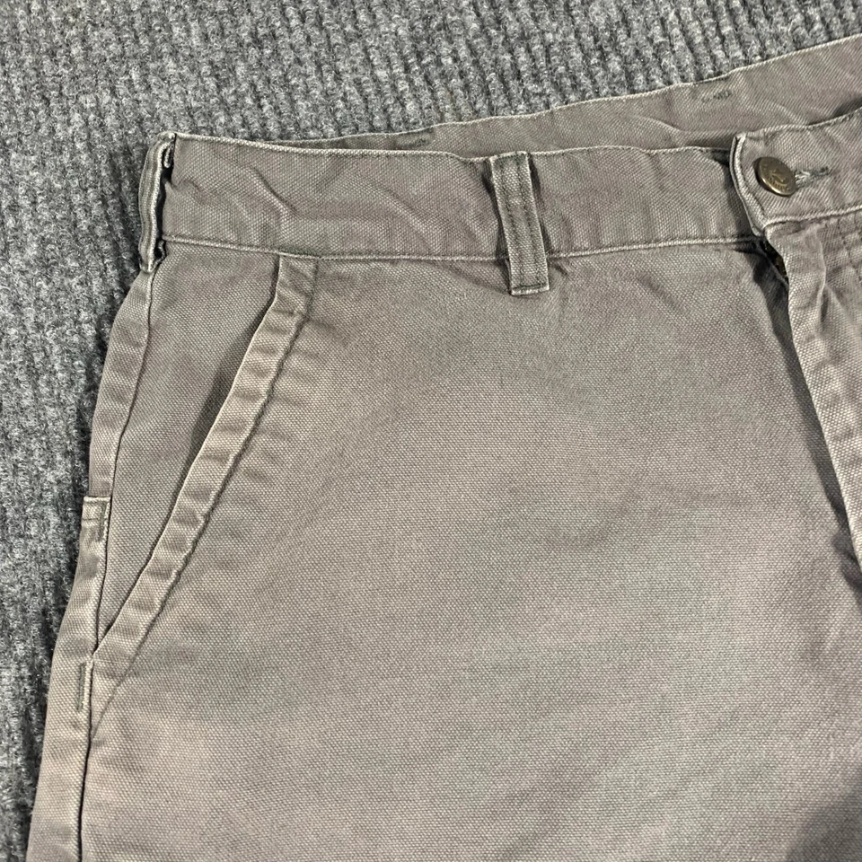 De Colección Patagonia Shorst Hombres 33 Gris Algodón Orgánico Y2K 33x4 Lona Desteñida Ropa de Trabajo Foto 3 de 4