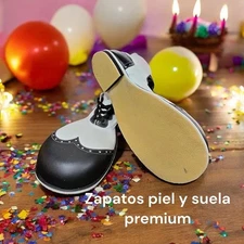 Mexican Professional PREMIUM Black Clown Shoes Zapato Para Payaso Made In Mexico