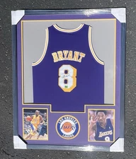 Framed Kobe Bryant Signed LA Lakers Jersey #24 Autographed 34”x42” Display w/COA