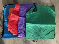 6 Packs Drawstring Backpack Bags Gym Travel Sports Beach String Bag Set, New USA