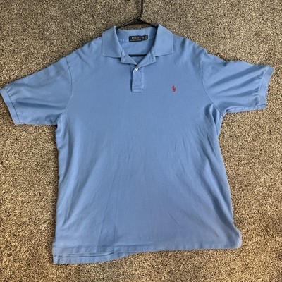 Ralph Lauren Polo Men s Polo Shirt Sky Carolina Blue XLT/TGL 100% Cotton