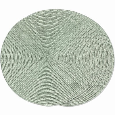 FunWheat Round Braided Placemats Set of 6 Place Mats for Dining Tables Woven Was
