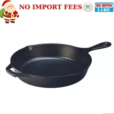 Lodge 12 Inch Seasoned Cast Iron Skillet Pan, Black