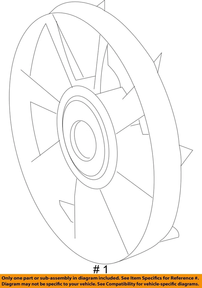 Ventilador de refrigeración Dodge Sprinter 3500 Sprinter 2500 2007-2008 68012413aa - nuevo OEM Foto 3 de 3