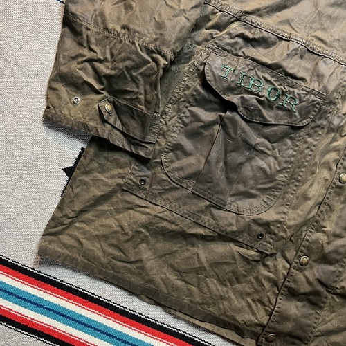 Vintage CC Filson Waxed Hooded Zip Up Jacket Mens Size 3XL Otter Green - Bild 10 von 12