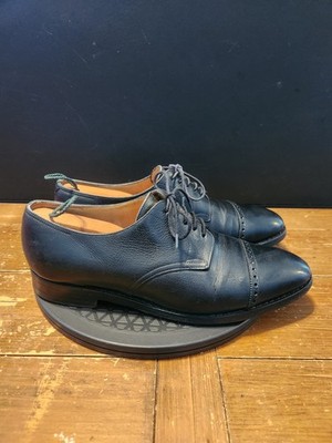 John Lobb Russel Derby Brogue Cap Toe Dress Shoes Black UK  display picture 2