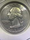 1957 P Washington Quarter  90% Silver GENUINE  25 Cent  US Coin