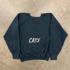 Vintage 80s Cats Musical Broadway Sweatshirt Crewneck Size Medium