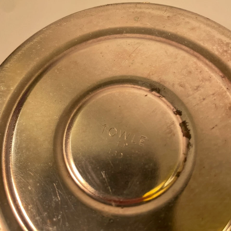 Vintage TOWLE elegant silver circular wine bottle coaster/ champagne holder - Image 4 of 4