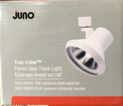 Juno Trac-Lites Flared Step Track Light R552 PAR30 75W Max White Trac-Master