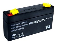 Multipower Blei-Akku MP1,2-6 Pb 6V / 1,2Ah Faston 4,8